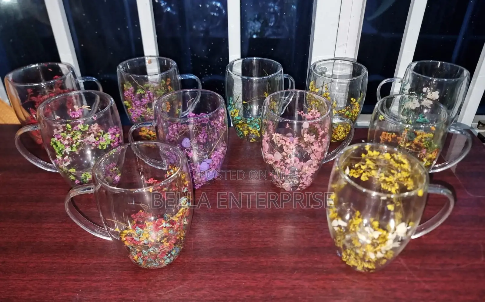 New Arrivals Clear or Real Flowers Between Unbreakable Double Wall
