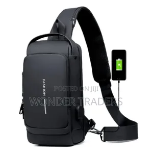 Multifunction Anti -Theft Usb Shoulder/Chest Bag, Waterproof 
 ~