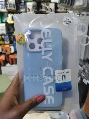 Neiger iPhone 16 Pro Max Pc Hybrid Silicone Jelly Phone Case -Blue