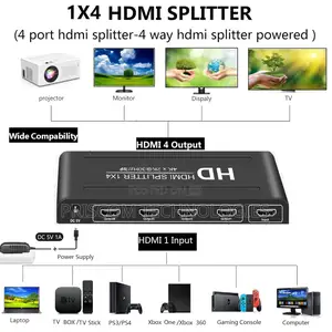 Ultra Hd 4 Port Hdmi 1×4 Splitter