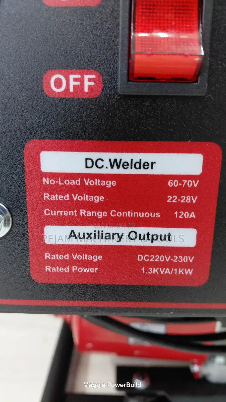 Maxmech Dc Welding Generator 120amps 1.5kva