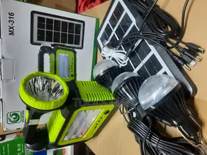 Rechargeable Solar Max Mx-316 Solar Light.3 Bulbs, Torch,Phone Charger