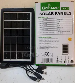 6v 3.3v Poly-crystalline Solar Panel Phone Charging.Cclamp Cl-633
