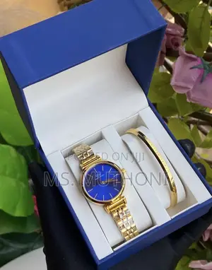 Daniel Wellington Iconic Link Watch X Cuff Bracelet Gift Set for Her