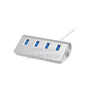 Aluminium Usb Hub 3.0 Adapter 4 Port Usb High Speed-Gray