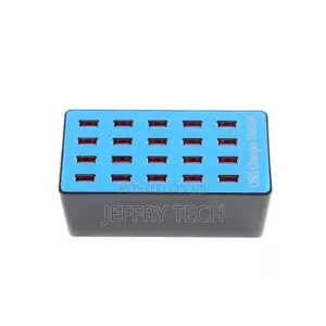 Usb Charger Station, 20 Ports 100w/20a Desktop Usb Charging Station F