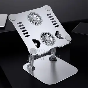 Aluminum Alloy Usb Lnterface Laptop Stand Dual Fan Radiator Foldable