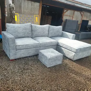 5 Seater Modern L-Shape Sofa With Ottoman - Pay on Delivery