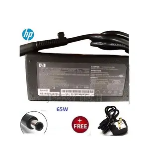 Hp Big Pin Replacement Laptop Adapter - 65w With Fused Power Cable -