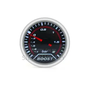 Dynoracing 2" 52mm Universal 12v Led Smoke -1~0~2bar Turbo Boost Gauge