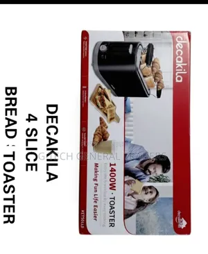 Decakila 4 Slice Bread Toaster 1400w Both Home And Commercial Use