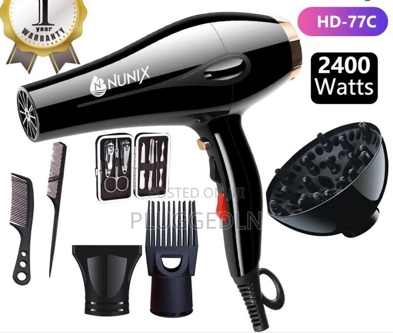 Nunix Hd-77c Blowdry With Accessories >*