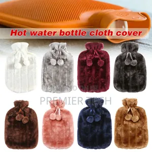Fluffy Fabric Covered 2 Litre Hot Water Bottle Bag