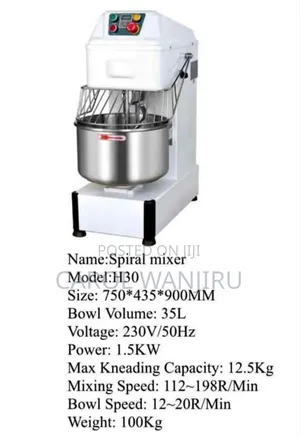 Commercial Spiral Mixer Machine/ 35l Spiral Mixer Machine