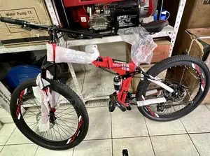 Red Dinos Foldable Mountain Bike 26 Inch Wheels - Full Suspension