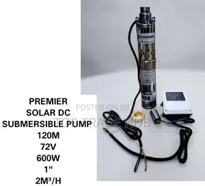 Premier Solar Dc Submersible Water Pump 120m Head 72v 600w 1"