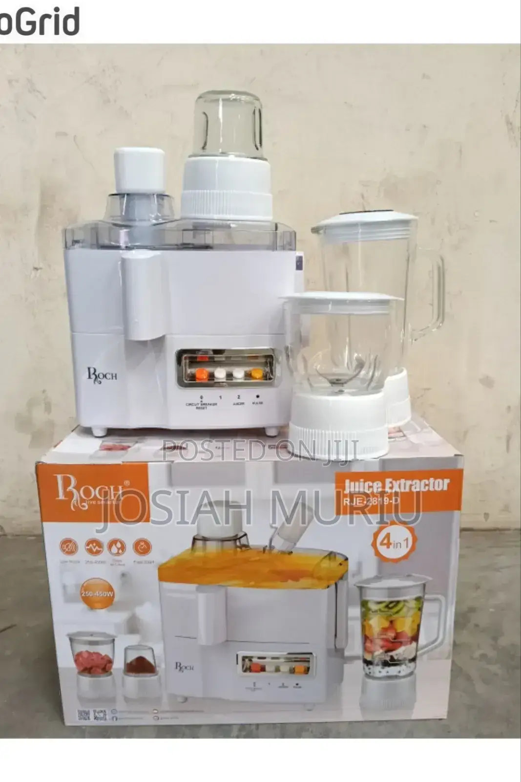 Roch 4 in 1 Juicer -Blender-Grinder and Mill Food Processor