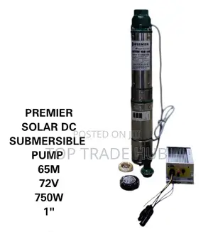 Premier 750w Solar Dc Submersible Water Pump 65m Head 72v