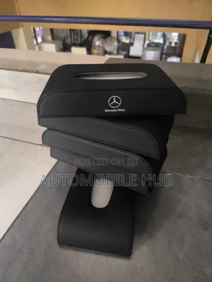 Mercedes Premium Pu Leather Car Tissue Holder – Dashboard Organizer