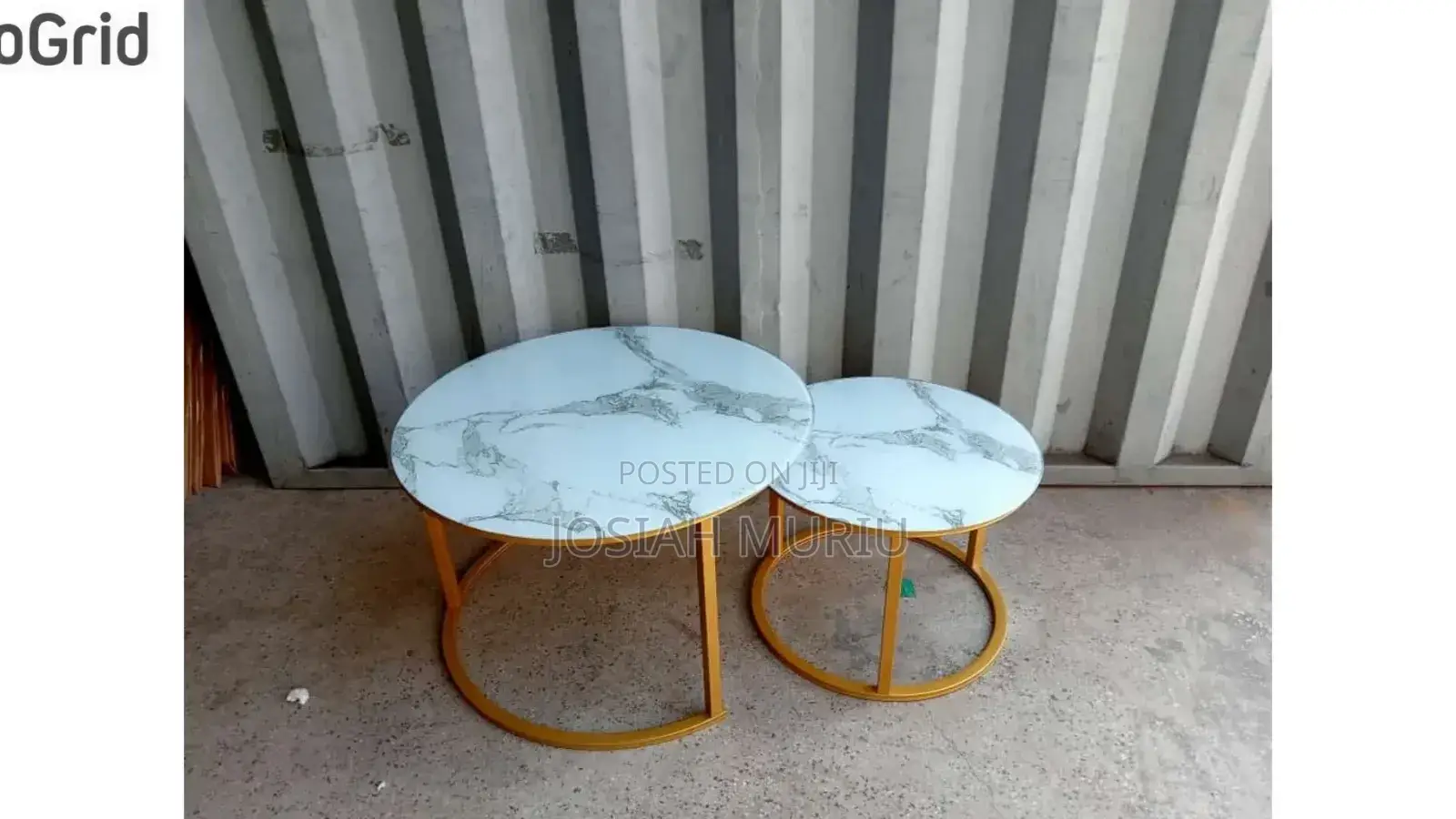 Marble Nesting Coffee Table (Glass Effect) White