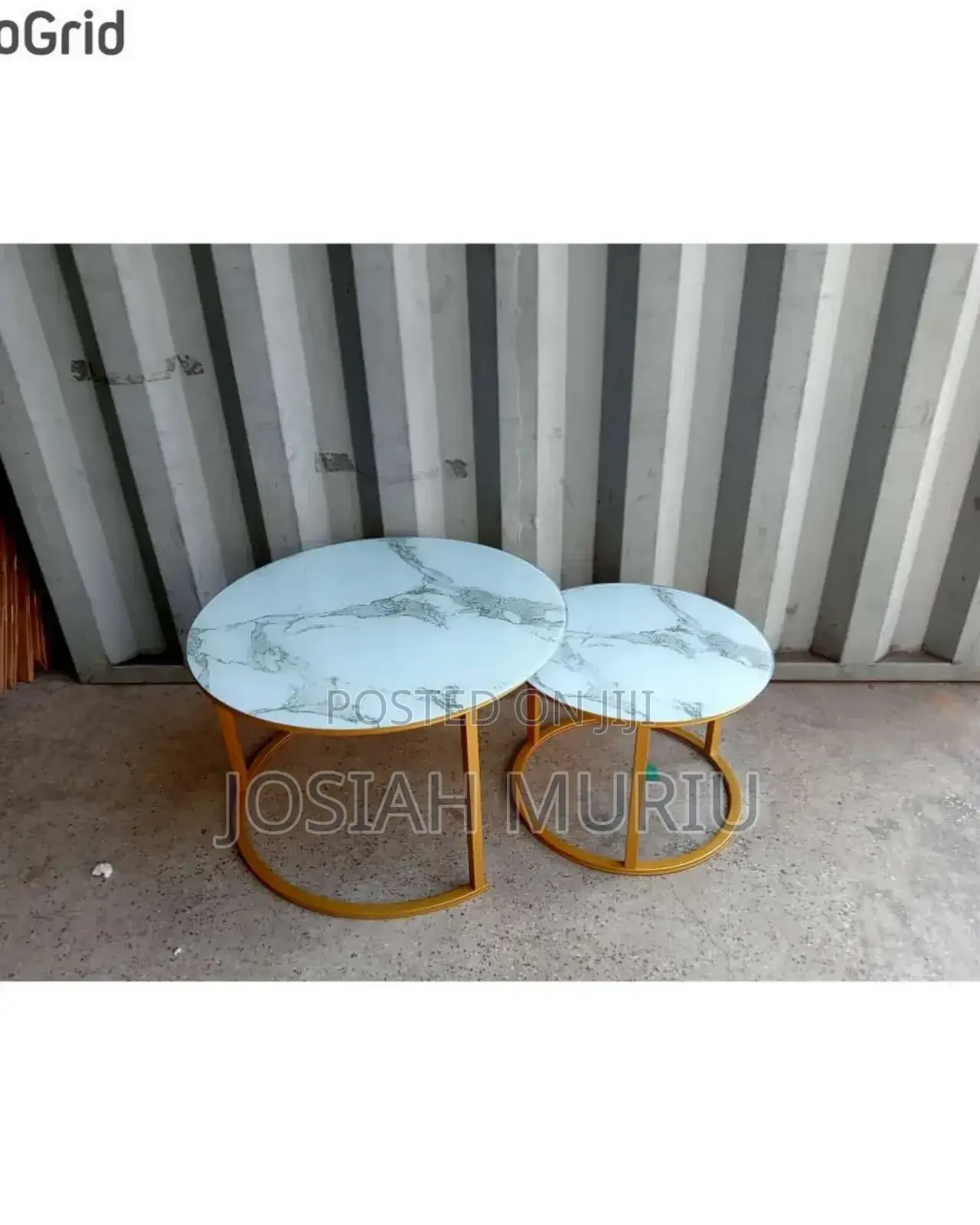 Elegant Marble Nesting Coffee Tables With a Glass-Effect Finish