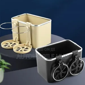 Premium Car Back Seat Tissue Organiser With Built-in Cupholder
