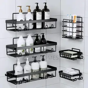 6-Pc Spacious Stainless Steel Shower Organizer
