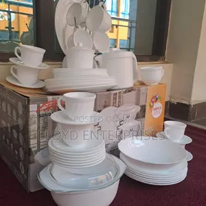 58pcs Ceramic White Dinner Set
