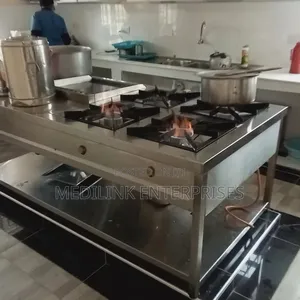 Combined Kitchen Cooking Rage (4-Burner+Grindle and Fryer)
