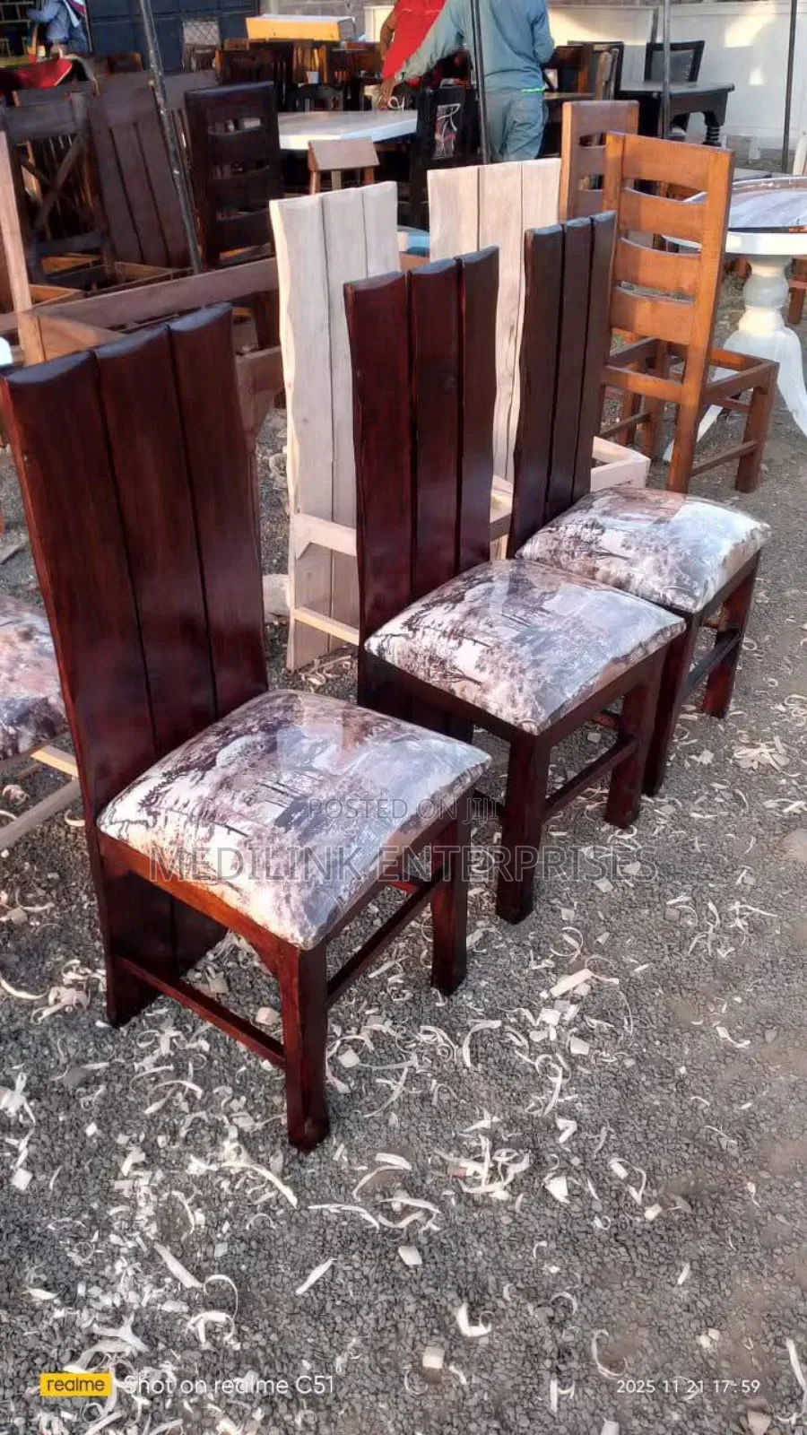 Solid X Chairs for Dinner Set