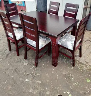 Solid Chairs 6-Seater Dinning Table Set