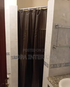 Waterproof Brown Shower Curtains for Open Bathroom Door
