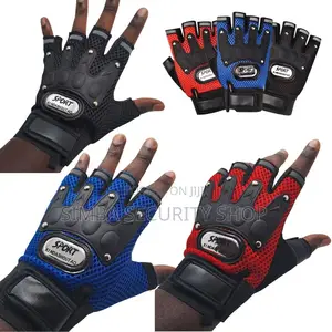 Breathable Half Finger Cycling Gloves With Reflective Strips Bicycle