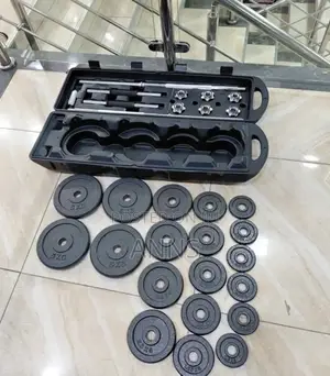 50kg Dumbbells and Barbell Weight Lifting Adjustable Set