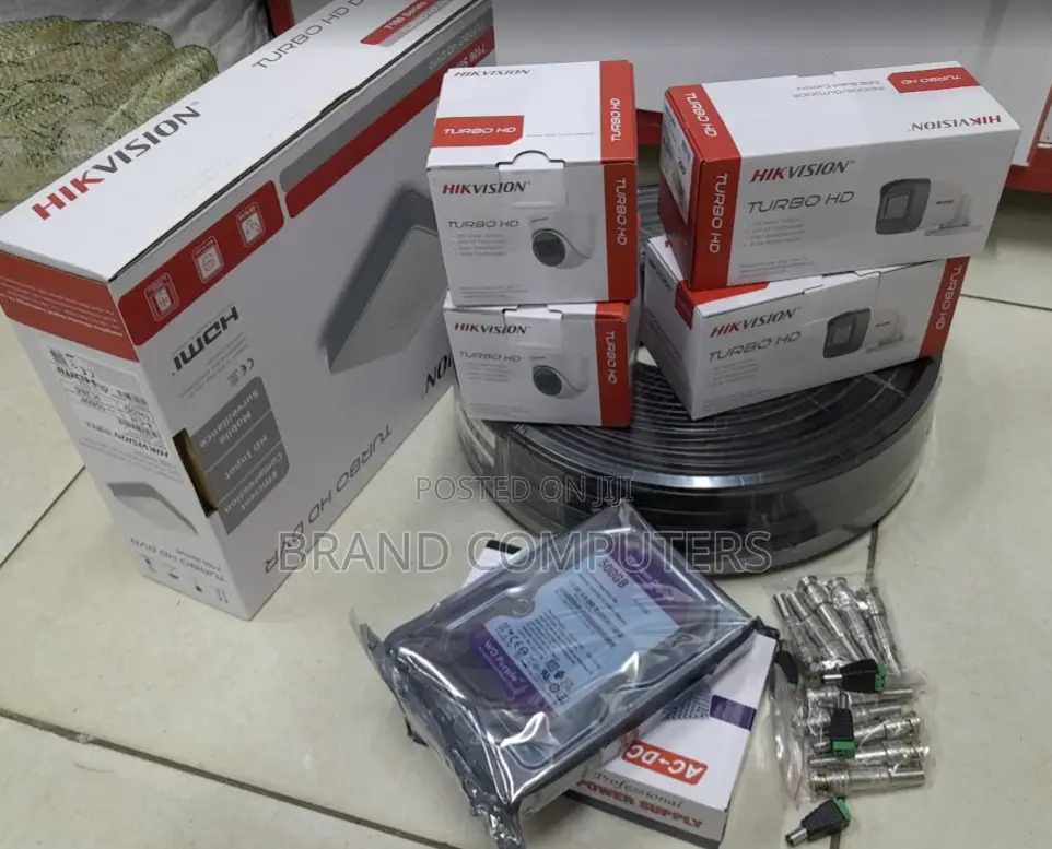 Hikvision 2mp Hd 3 Cameras Package Full Set