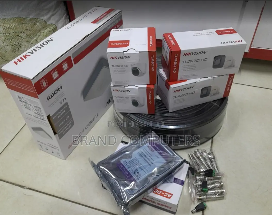 3 Cameras Hikvision CCTV Package Complete Set With 3 Cameras Hd Turbo