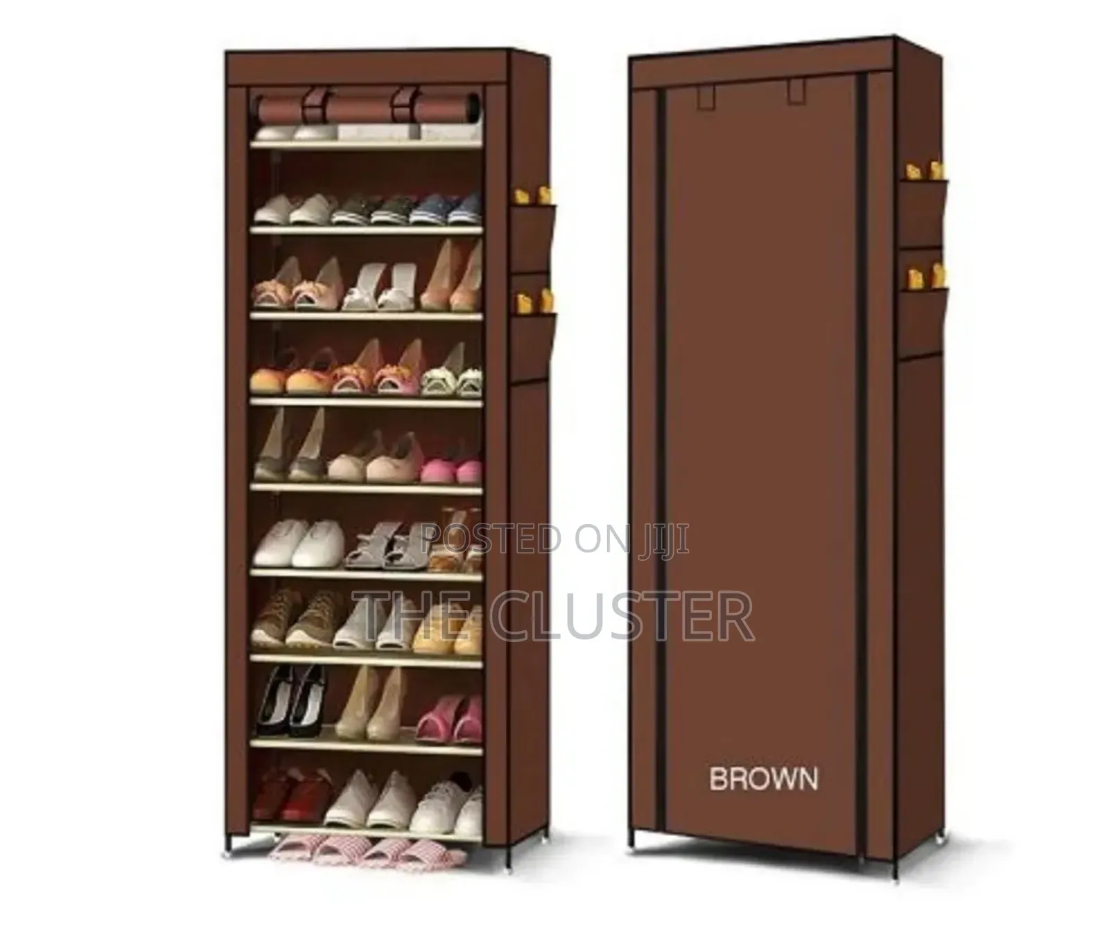 *10 Tier Dustproof 27 Pairs Shoes Rack,