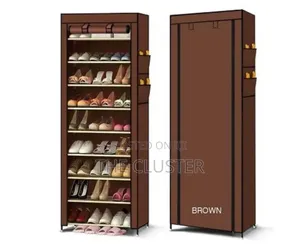 *10 Tier Dustproof 27 Pairs Shoes Rack,