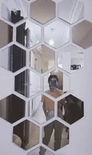 Hexagonal Bathroom--Wall Mirror