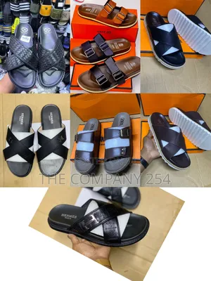 Quality Casual Leather Design Casual Hermes Brike Slides