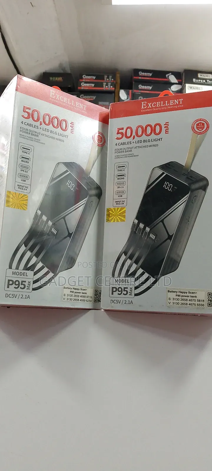 50000mah Original Excellent Power Bank