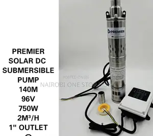 Premier Dc Solar Submersible Pump. 140m 96v 750w