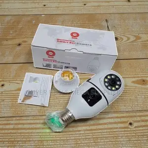 Dual Lens 2mp PTZ Wifi Bulb Security Camera With Easy Installation