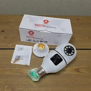 Dual Lens Wifi PTZ Panoramic Security Bulb Camera With Ip67 Waterproof