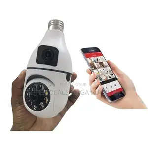 Dual Lens PTZ Rotating Bulb Camera With Easy Setup and Maintenancefree