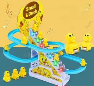 Battery Operated Climbing Small Duck Slide With Music For Toddlers