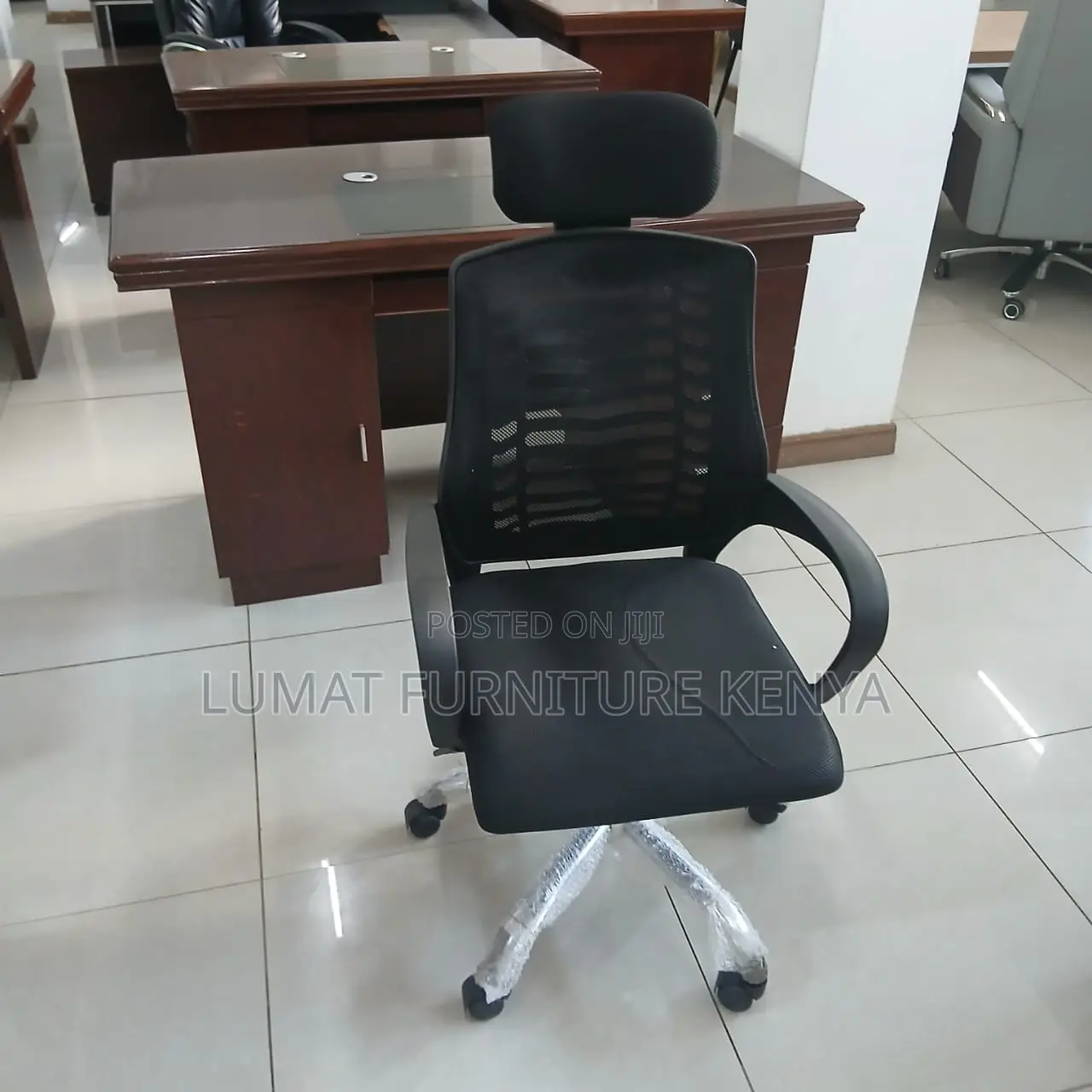 Swivel Headrest Front Office Seat