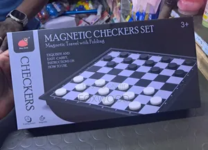 Magnetic Checkers Set.
