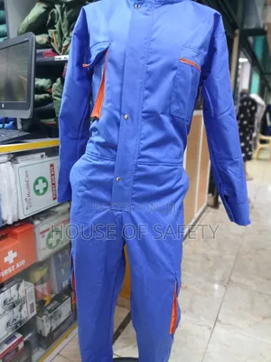 Relaxed Fit Coveralls in Blue Sky Blue