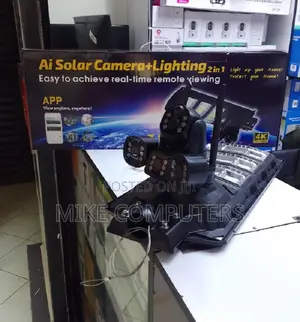 V380 Pro 450 Watts Solar Street Light 4g CCTV Camera With Ai Detection